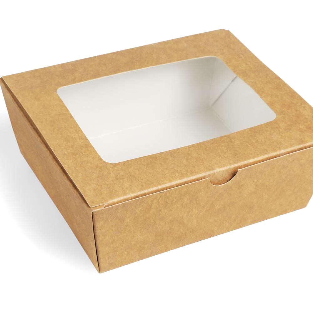 Die cut paperboard box for trade packaging and reseller print orders