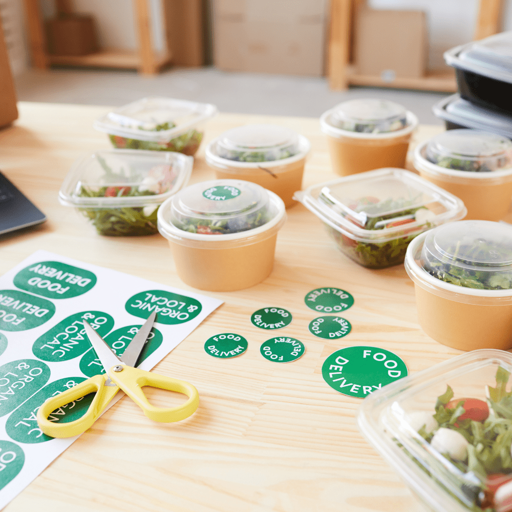 Food sticker printing and packaging