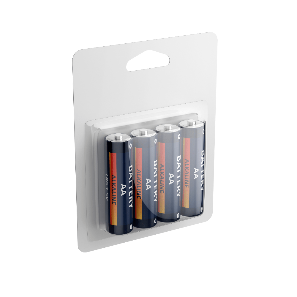 Paper blister packaging batteries