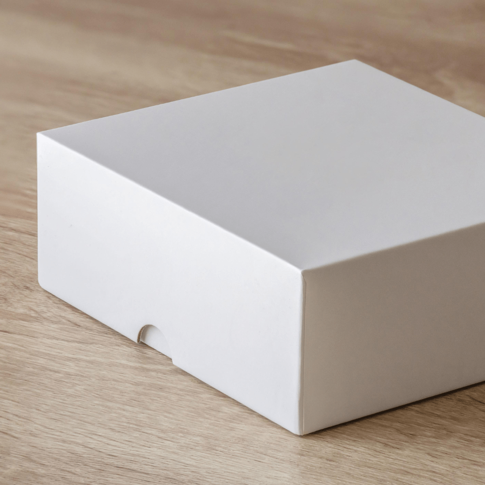 A white paper box