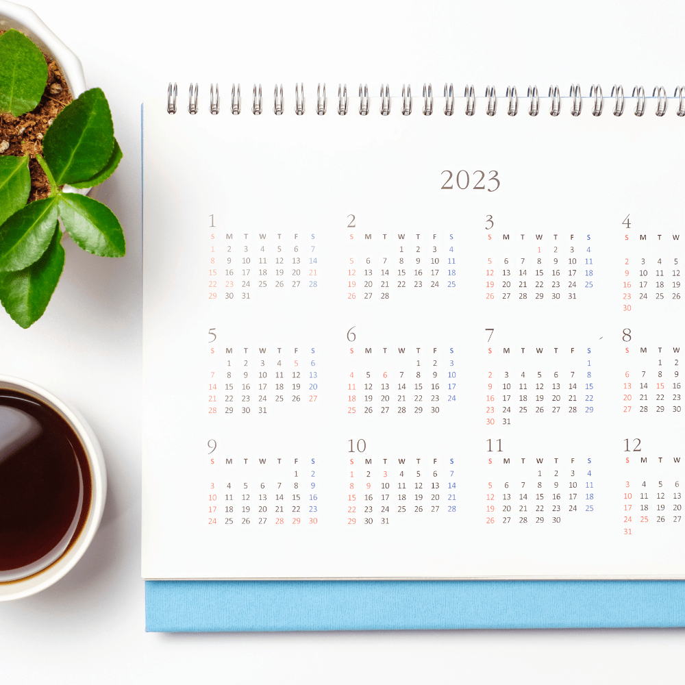 Table calendar for professionals